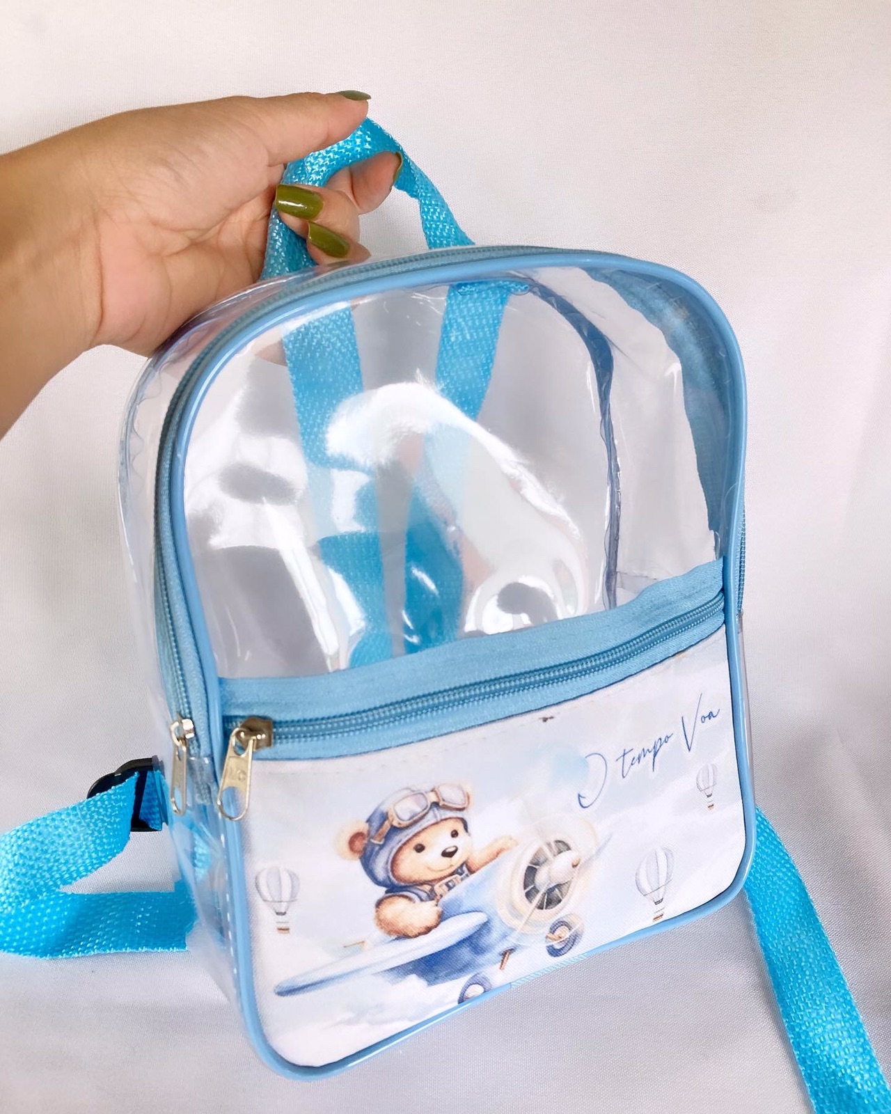 Mochilinha transparente com bolso 24x19x8 - Imagem 3